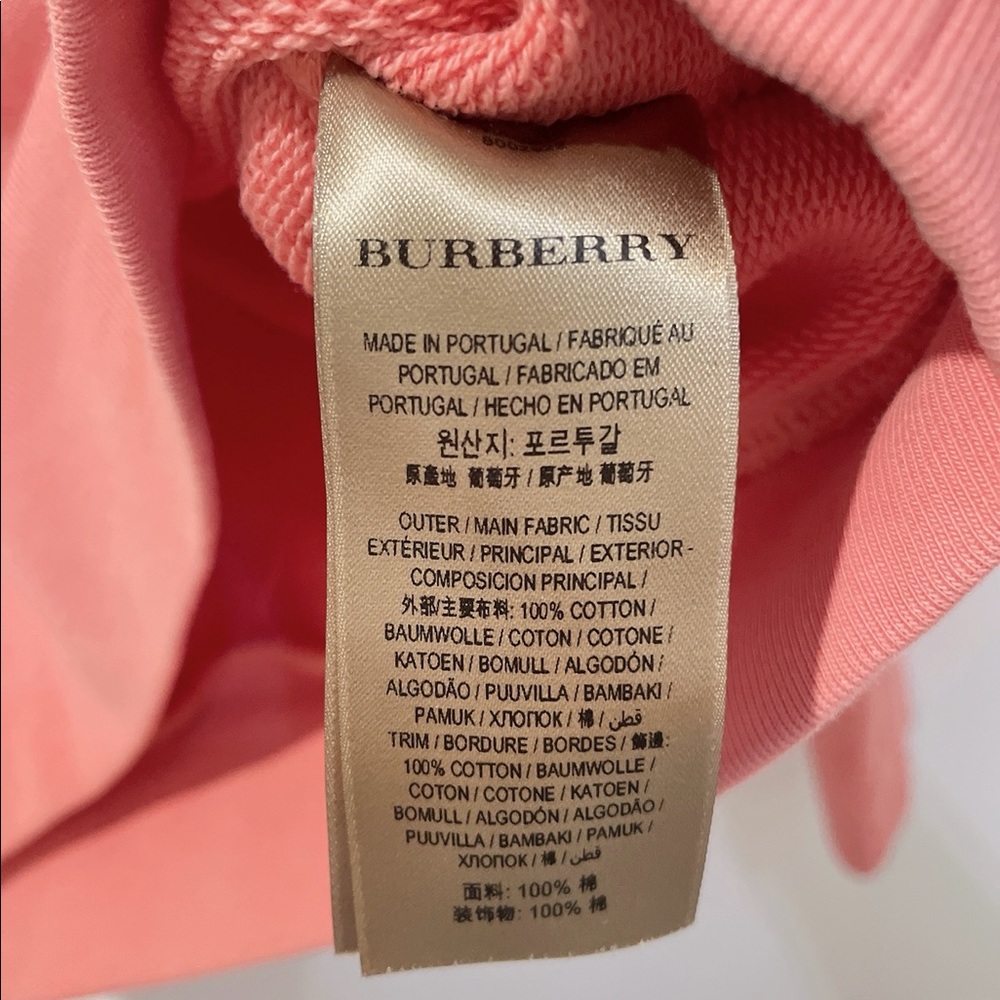 Burberry Peach Pink Embroidered Archive Sweatshirt - Picture 7 of 7